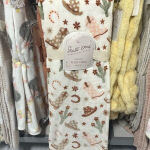 Cactus Cowgirl Plush Throw Blanket